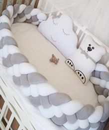 Комплекты постельного белья 1M22M3M, бампер для детской кроватки для новорожденных, толстая плетеная подушка, комплект подушек для детской кроватки, декор для комнаты 2210259633895