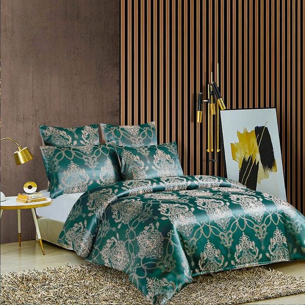 Ensembles de literie 2021 Bande de satin Luxe Soft Home Textile Literie et lit Housse de couette Taies d'oreiller