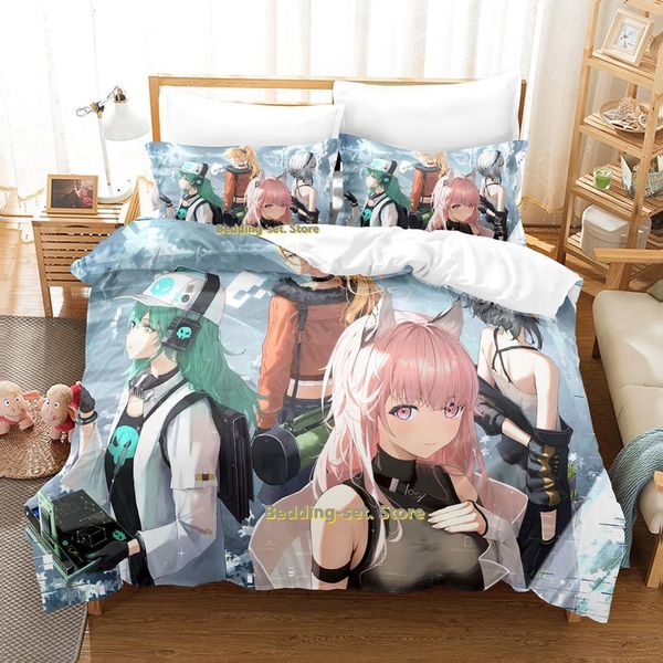 Conjuntos de ropa de cama 2023 Girls Frontline Project Neural Cloud Set Single Twin Full Queen King Size Cama Adulto Niño Dormitorio Conjuntos de funda nórdica 230921