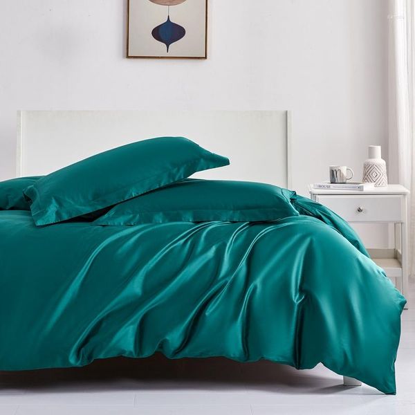 Juegos de ropa de cama 24 colores 600TC algodón egipcio conjunto tamaño familiar incluye 2 uds funda nórdica y 1 sábana bajera funda de almohada