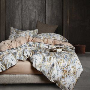 Beddengoed sets 29 Kleur 46 Stuks Luxe Egyptisch Katoenen Beddengoed Set Queen King size Heldere Flamingo Leaf Dekbedovertrek laken set hoeslaken Z0612