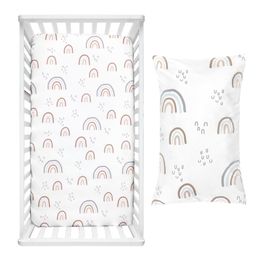 Ensembles de literie 2 pièces draps de berceau ajustés pour bébé 130*70 cm drap de lit imprimé dessin animé literie pour bébé couvre-matelas drap de berceau pour unisexe garçons filles 230830