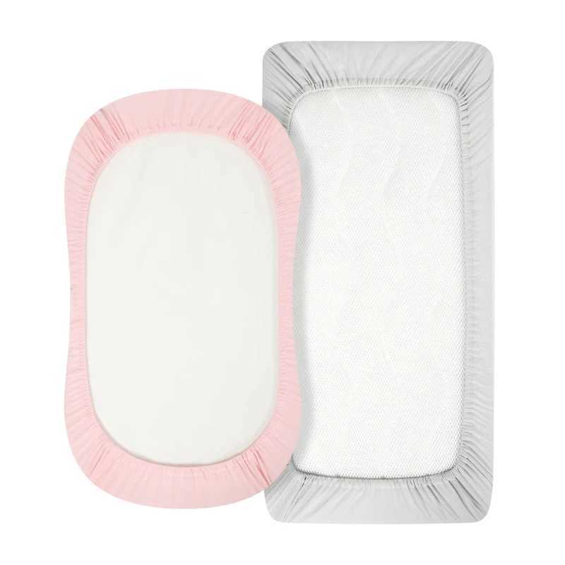 Beddengoed sets 2xbaby wieg set lakens luier vervangende kussen cover baby afneembare cribl2404