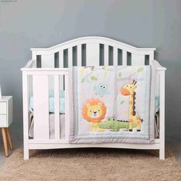 Juegos de ropa de cama Juego de cuna para bebé de 3 piezas adecuado para niños y niñas vendedores calientes, incluidas edredones, cunas y cunas para bebés Q240228