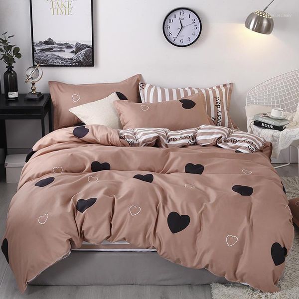 Ensembles de literie 30 impression housse de couette roi activité couette ensemble de draps chambre linge de lit AB Side1