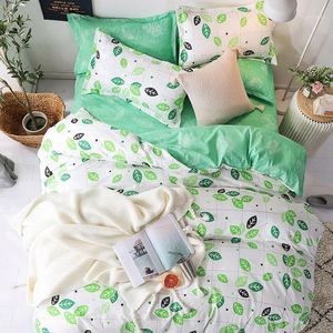 Beddengoedsets 35 Plant 4pcs Girl Boy Bed Bed Cover Set Dekbeddent Volwassen Kindbladen en Pillowcases Comforter 2TJ-610181
