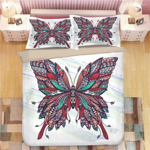 Ensembles de literie 3D Butterfly Print Set Duvet Covers thewcases One Piece Counter pour lit de lit Ligne de lit
