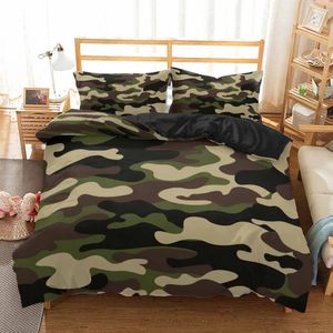 Ensembles de literie 3D Camouflage Set Design Home Textile Cool Boy Girl Kid Adulte Duver Cover Soft Couette Couvre avec taie d'oreiller 231009