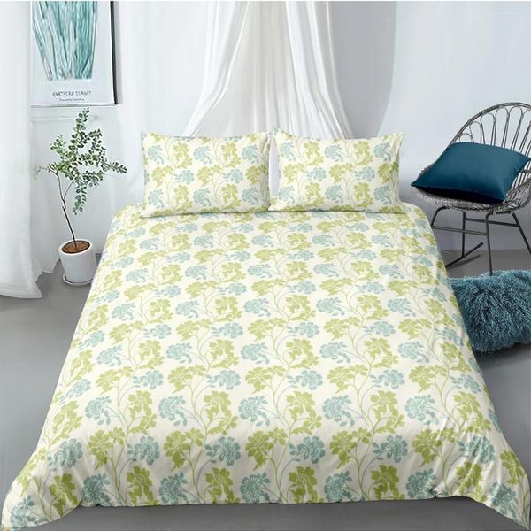 Ensembles de literie 3D Fleurs Design Couette Cover Counders Couvrettes et oreiller Shams Twin Twin Single Double Taille Plorat de lit personnalisé