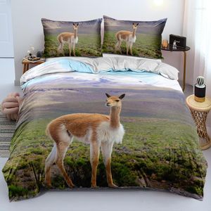 Ensembles de literie 3D Luxury ALPACA COUVERTURE DE COUPE A / B COBFORT DE COUPE / TWIN KING SIGHNE 220X240CM