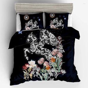 Ensembles de literie 3D Plant Flower Series Duvet Digital Printing Quilt Oreadcase Single Double Bed Set Home Textile