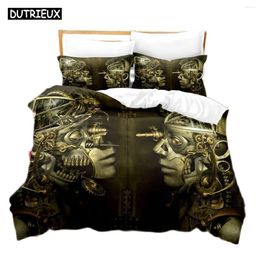 Beddengoed sets 3D geprinte steampunk ingesteld quilt cover met kussensloop dubbele single king anime mijn jurk-u