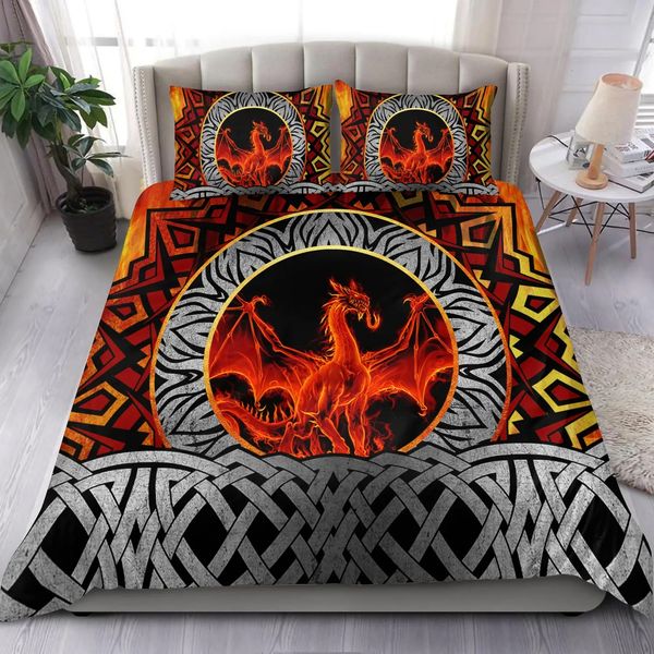 Ensembles de literie imprimés en 3D Wales Dragon Celtic Home Textiles Housse de couette pour enfants 100% polyester Ensemble de literie de luxe taie d'oreiller trois pièces 230809