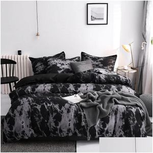 Bedding Sets 3Pcs Couple Duvet Er With Pillow Case Nordic Comforter Set Quilt Queenking Double Or Single Bed 231009 Drop Delivery Ho Dhxdn