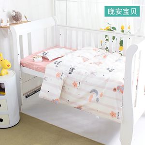 Beddengoed sets 3 stks set baby cot beddings katoenen afdrukken dekbed hoes kussen kussensloop koks beddengoed kinderen kamer dingen aanpassen maat 230317