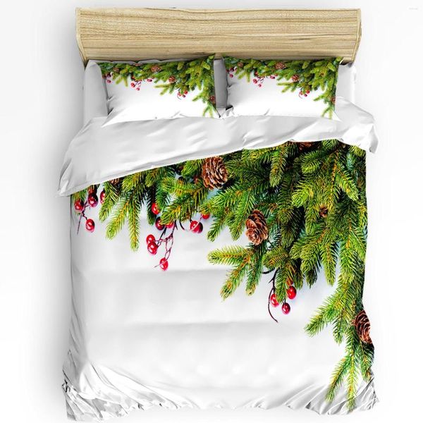 Conjuntos de ropa de cama 3 unids / set Decoraciones para árboles de Navidad Textiles para el hogar Funda nórdica Funda de almohada Boy Kid Teen Girl Cubiertas