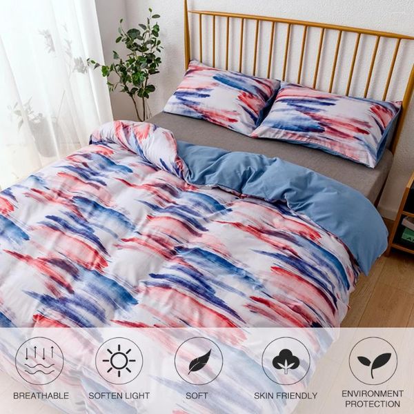 Juegos de ropa de cama 3 piezas de 3 piezas de moda lavable homicidio de la cubierta nórdica nórdica