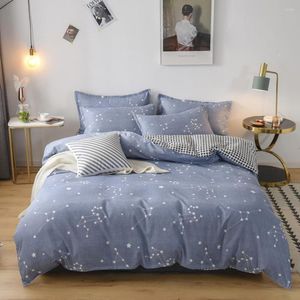 Beddengoedsets 4 stuks Mooi Cartoon Kingsize Dekbedovertrek 180x220 Puur Katoen Beddengoed Klein Vers Vel Textiel Slaapkamer Dekbed