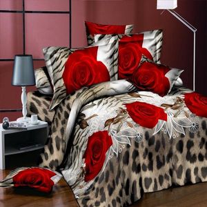 Beddengoed sets 4 stuks 3D bloemen dekbedbedder beddengoed set bloembed beddengoed tweepersoon bed laken dekter zomerkant king size home boods spree f 230427