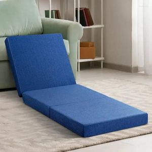 Ensembles de literie Matelas en mousse à mémoire de forme à trois volets de 4 po, bleu, jumeau étroit