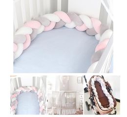 Beddengoed sets 4m baby bed bumper op de wieg set voor geboren cot -beschermer knoop vlecht kussen kussen anticollision 220718 drop levering dhcia