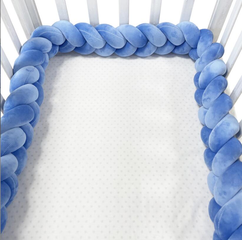 Bettwäsche-Sets 4M Baby-Bett-Stoßstange auf dem Kinderbett-Set für geborene Kinderbett-Schutz-Knoten-Geflecht-Kissen-Kissen Antikollision 220718 Drop-Lieferung Dhq