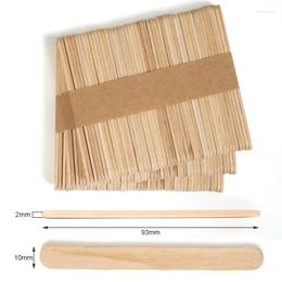 Juegos de cama 50 piezas/lote artesanía de madera palitos de helado Popsícula herramientas de pastel de madera natural bricol