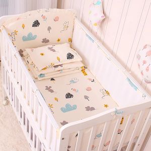 Set di biancheria da letto 5 pezzi Set estivo per bambini nato Culla intorno alla protezione Paraurti Cuscino Lettino per neonato Recinzione Lenzuolo traspirante 231026