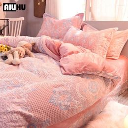 Ensembles de literie 6D Stéréoscopique STARVED VELVET LURXE SET SOFT MODE POUR LA MAISON COVER DOUBLE DOUBLE