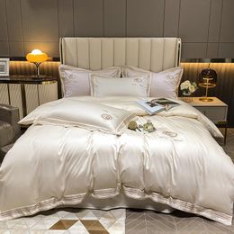 Beddengoed Sets Abay Set Egyptisch katoen 140s Fluffy dekbedovertrek + laken + kussenslopen voor thuis en comfort sprei 220x240