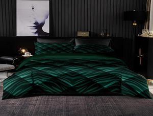 Ensembles de literie Style abstrait motif vert housse de couette 264x228 avec taie d'oreiller housse de couette 210x210 ensemble de draps de lit Super King 1964487