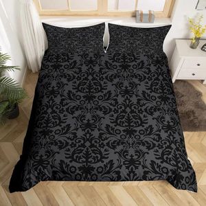 Juegos de ropa de cama adultos damask damask nudor set rey antiguo victoriano barroco gótico vintage floral bohemio edredón exótico