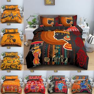 Beddengoed sets Africa dekbedovertrek etnische stijl set zang en dans quilt covers voor slaapkamer twin koningin king size 220x240cm 2 3 pc's 230215