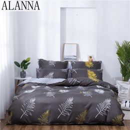 Ensembles de literie Alanna X-1007 ensemble de maisons solides imprimées 4-7pcs de haute qualité beau motif avec une fleur d'arbre étoile