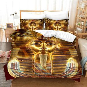 Ensemble de literie Ancient Egypt Designer Ensemble de literie Luxury 3D Print Counter Cover Cover King Queen Double Bed Size thelowcloes Home Textile J240507