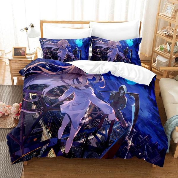 Ensembles de literie anges de la mort ensemble dessin animé Anime housse de couette Ray Isaac Foster linge de lit avec taies d'oreiller pour enfants adolescents chambre décor