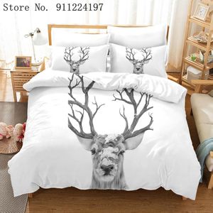 Beddengoed sets Animal Set 3D Custom Design Elk Quilt Cover Coverter dekbed 140 200/240 220 cm Volledige dubbele dubbele maat