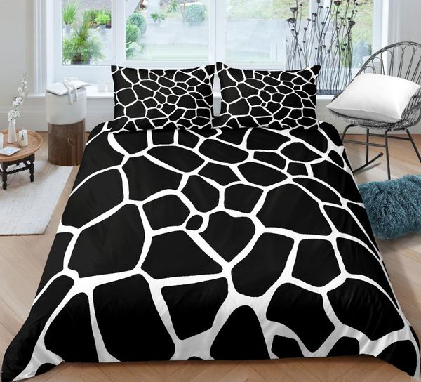 Juegos de ropa de cama Animal textura leopardo impresión 3D funda de edredón cama conjunto de tres piezas suministros de dormitorio para niños funda de almohada de dibujos animados