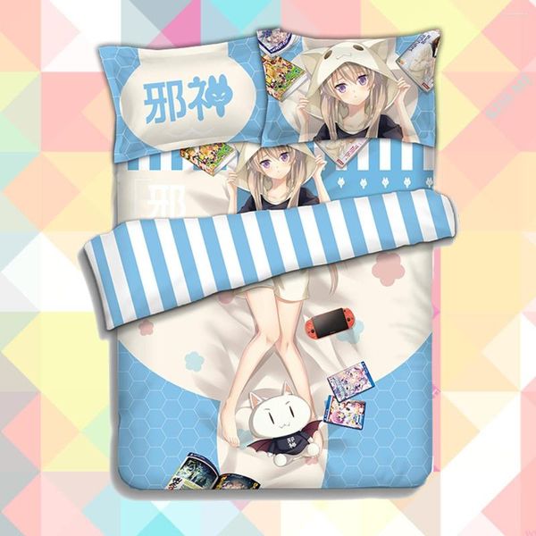 Juegos de cama Anime Cartoon Four Rhythm Across The Blue Soft Printed Set con fundas de almohada Sábana Edredón Funda nórdica 202300304