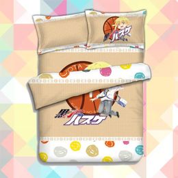 Juegos de ropa de cama Caricatura de anime Kuroko No Basuke Quilt Cover Set Watl Impresión con cajas de almohadas Sé de cama DUVET 4PC No.CP151229