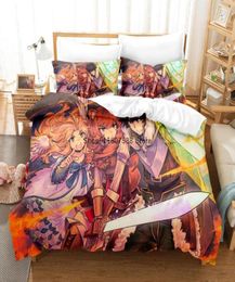 Ensembles de literie Anime la montée de Shield Hero Set Luxury Couverture de couette pour enfants 2pcs 140x200 Décor Home Textiles7240598