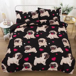 Ensembles de literie Arrivée Ensemble de motifs de chiots classiques 2/3 pcs 2024 Couvrette de courtepointe de style joli mignon