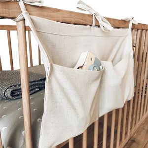 Ensembles de literie Lit bébé Suspendus Sacs de rangement Coton Born Crib Organisateur Jouet Couche Poche pour Set Accessoires Nappy Store 231012