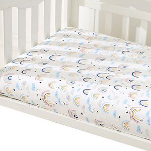 Beddengoed sets babybladen 140x70 cm matras cover jersey gebreide katoenbedje gemonteerde laken peuter set krib geboren kinderen linnen 230301