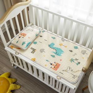 Beddengoed sets babyslaapmat 120 x60 krib bakbeschermerbladen blad peuter kinderen zomerkoeling 230301