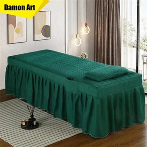 Literie sets de beaux drap de salon épais matelas matelas matelas Brief de lit de lit de lit avec un trou de massage du corps de trou de massage