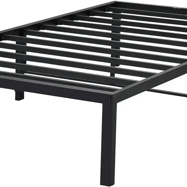 Juegos de ropa de cama Marcos de cama Plataforma de metal Negro Twin XL Acero duradero de 14 pulgadas