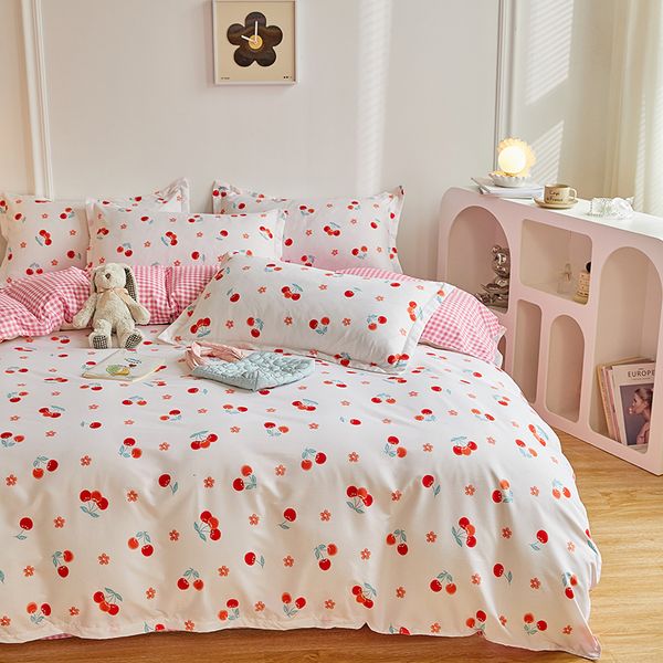 Ensembles de literie ensemble de literie pour fille garçon chambre enfants moderne couette housse de couette drap plat taie d'oreiller maison textile doux linge de lit 230728