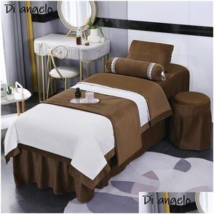 Beddengoedsets Beddengoedsets Crystal Veet Schoonheidssalonset Beddengoed Laken Mas Spa Bedskirt Kruk Kussen Quilt Er Aangepast formaat Logo S Dr Dh8Lg