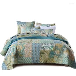 Juegos de ropa de cama colchas colchas de colchas de colchas de colchas de cama 3 piezas de algodón para la cama cubierta acolchada vintage